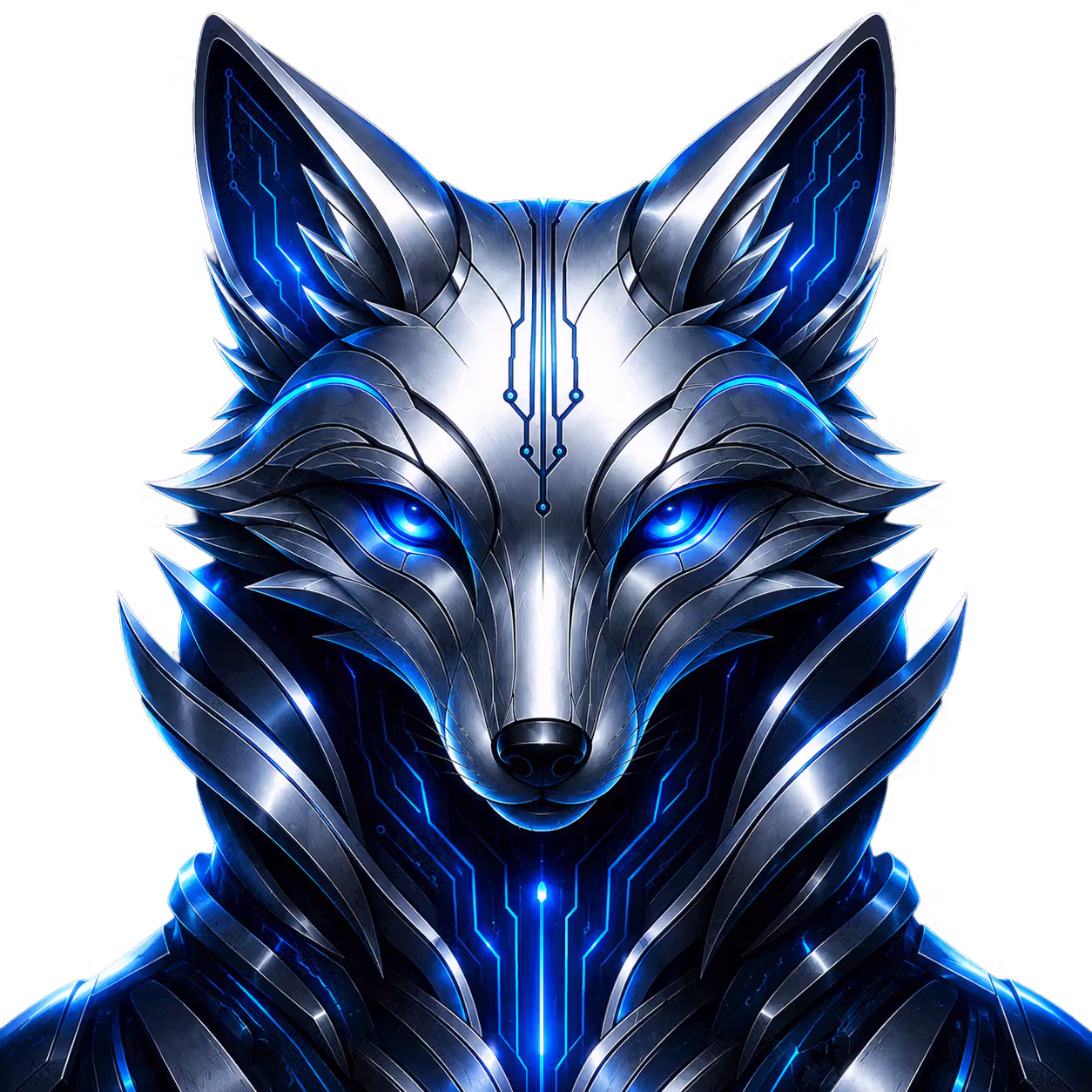 Portrait of DenOps, the professional AI fox